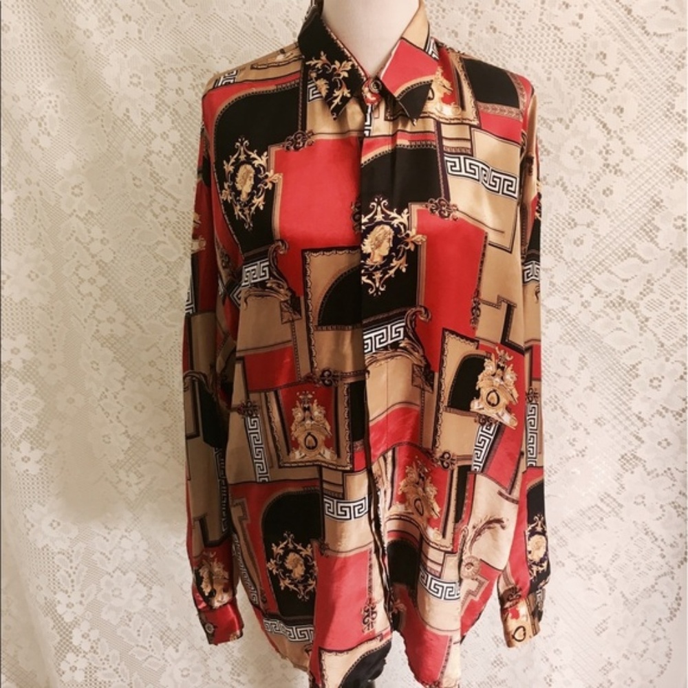 Vintage Monzini collection silk shirt